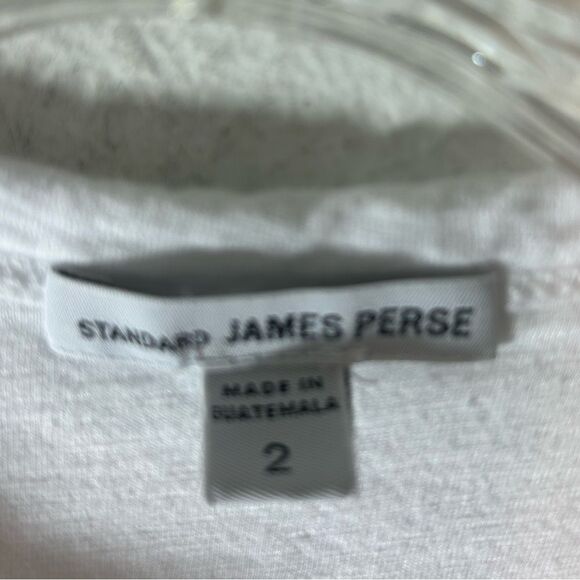 James Perse Ladies White Dress 2 Medium Ruched Sides WSVH6835CU Capsule Casual - Picture 3 of 9